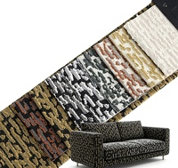 Tissu de luxe lourd en chenille teint en fil, motifs jacquard complexes, dernière création TengHui Textile, pour ensembles de canapés de luxe