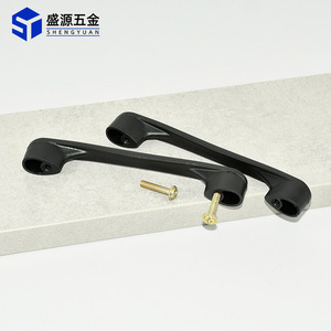 Shengyuan Plastic Drawer Handle 96mm Hole Spacing Black Bar Shape Minimalist Design Easy Installation - Product Image 1