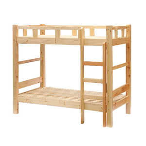 Solid <b>Wood</b> <b>Bunk</b> <b>Bed</b> Pine <b>Wood</b> High Low <b>Bed</b> Dormitory Bedroom Furniture Framework Structure Children And Adults Use - Product Image 3