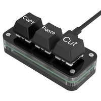 Mini clavier mécanique à 3 touches, clavier macro programmable, clavier de raccourcis personnalisé pour OSU, Photoshop, montage vidéo, LED
