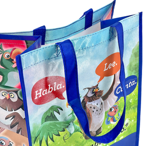 Bolso de mano de gran tamaño para sublimación en blanco, embalaje biodegradable, bolso de mano de gran tamaño, respetuoso con el medio ambiente, impresión en huecograbado, bolso no tejido con letras