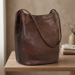 Sac à main décontracté pour femme en cuir véritable, grande capacité, bandoulière, haute qualité, best-seller BS International, Saint-Valentin - Product Image 3
