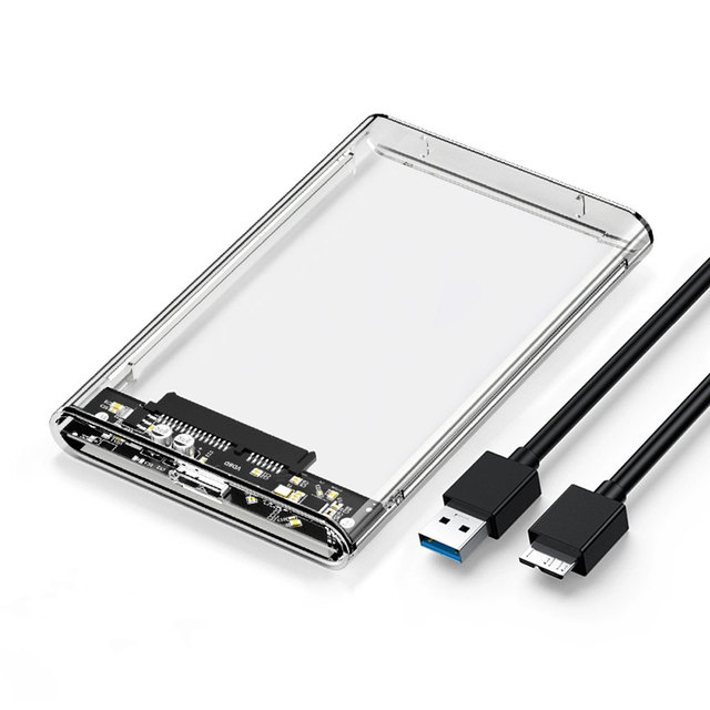Transparent HDD Case SATA to USB 3.0 Hard Drive Enclosure Case External 2.5'' HDD Enclosure for HDD SSD Disk Box Support UASP
