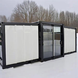 Casa contenedor plegable prefabricada expandible de montaje rápido para hoteles, escuelas, centros comerciales, uso al aire libre con panel sándwich - Product Image 1