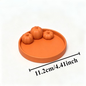 Vassoio Portagioie a Forma di Zucca Stampato in 3D con Design Mini Zucca, Porta Anelli e Orecchini, Organizer da Scrivania, Decorazione per la Casa, Regalo di Halloween - Product Image 3