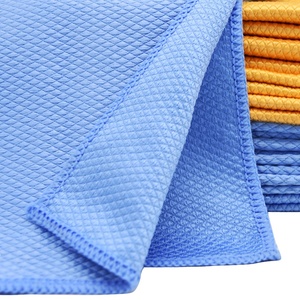 Streak Free Microfiber Plain Fish Scale Cleaning <strong>Cloth</strong> Glass Kitchen Polishing Towel Lint Free <strong>Cloths</strong> - Product Image 4