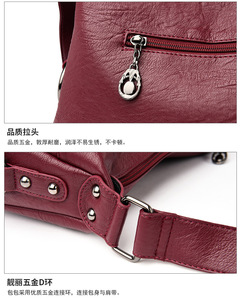 Sacs à main décontractés pour femmes de créateurs de mode avec fermeture à glissière imperméable Marques célèbres Luxe - Product Image 5