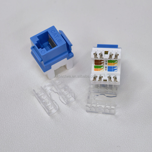 Factory Supply RJ45 <b>Network</b> Modular Free Tool 180° CAT6 Gigabit Socket for <b>Network</b> Cable Patch Panel Socket <b>Cabinet</b> - Product Image 2