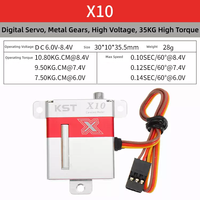 Servomoteur numérique sans noyau à engrenages en acier KST X10 V8.0 X10-MINI V8.0 X10-710 HV pour pièces d'avion RC F3F F3B F3J, planeur et avion à voilure fixe