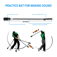 Entraîneur sonore de swing de golf, bâton d'échauffement à réglage par gravité et équipement de club, aides à l'entraînement sur le terrain de golf