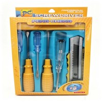 Ensemble d'outils à main G826, Kits d'outils à main, Tournevis, Couteau, Brosse, Pince, Marteau, Ruban adhésif, Produit à 1 $, Série 1$ Matériel et Outils