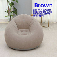Da Niu Fauteuil gonflable moderne multicolore en peluche, fauteuil de relaxation léger et portable pour intérieur, canapé de repos pour la maison
