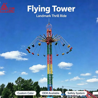 Équipement de divertissement pour parc d'attractions en plein air, manèges à balançoires volantes excitants et stimulants, tour volante à vendre