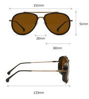Gafas de Sol de Moda Unisex para Mujer, Gafas de Sol de Diseñador para Hombre, Promoción OEM, Gafas de Sol Retro de Metal con Marco en Forma de A