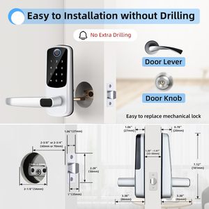 Thông Minh Vân tay Keyless nhập Cửa Khóa Reversible xử lý ttlock màn hình cảm ứng bàn phím Kỹ Thuật Số an ninh cho nhà căn hộ - Product Image 6