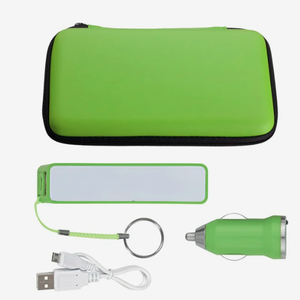 Kits de voyage de luxe personnalisés avec batterie externe 2200 mAh, chargeur portable, kit de charge de voyage, cadeau promotionnel, vente en gros - Product Image 1