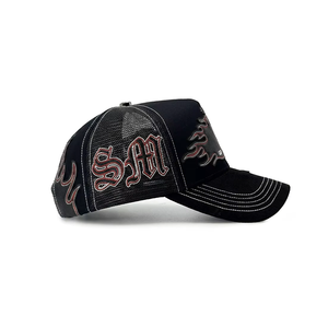 Nuevo Estilo Gorra <span class=keywords><strong>de</strong></span> Béisbol Vintage <span class=keywords><strong>de</strong></span> Alta Calidad con Bordado <span class=keywords><strong>de</strong></span> 5 Paneles, Diseño Calavera Gallo Fino, Tipo A-Frame, G5 Beard Hats - Product Image 2