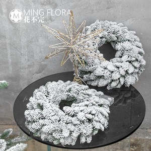 Guirnalda de Copos de Nieve de Pino Nobel Mingflora Importada de Dinamarca, Decoración Navideña para Colgar en la Pared - Product Image 4