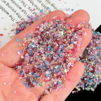 450g de Virutas de Vidrio Iridiscentes AB de 1-4mm, Grava de Cristal Irregular a Granel para Arte de Uñas, Resina, Joyería, Manualidades DIY, Decoración de Bodas