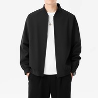 Blouson Bomber Homme Personnalisé OEM, Col Montant, Fermeture Éclair, Coupe-Vent Léger, Veste Décontractée Ample pour Homme