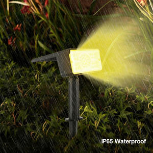 Lampes solaires de chemin 2 en 1 à piquet et murales, 1200 mAh, étanches, projecteurs LED solaires de jardin pour la cour - Product Image 5