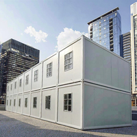 Maisons conteneurs préfabriquées modernes DDP de luxe, modulaires, en panneaux sandwich d'acier respirants, 20 pieds et 40 pieds, détachables, pour camping, hôtel, villa