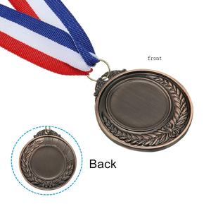 Médailles vierges en métal pour récompenses sportives avec cordon, créez vos propres médailles de vainqueur, trophées cadeaux pour enfants et adultes, 5 cm - Product Image 3