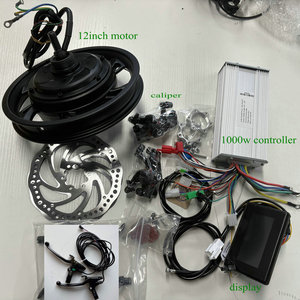 12inch BLDC động cơ 36v48v60v1000w + điều khiển + Hiển thị + Đĩa brakke nhóm + phanh đòn bẩy + ga + Ánh sáng lắp ráp Ebike cài đặt Kit - Product Image 3