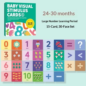 Juguetes Educativos en <span class=keywords><strong>Blanco</strong></span> y Negro, Colores Primarios, Estimulación Visual, Tarjetas de Aprendizaje para Recién Nacidos, Papel de Alto Contraste, 0-36 Meses - Product Image 6