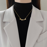 Collier pendentif magnétique cœur 2-en-1 de luxe léger pour femme, cadeau de mode féminin, vente en gros