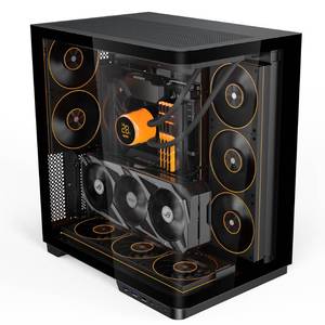 <span class=keywords><strong>Case</strong></span> per PC Gaming Curvo Panoramico, Supporto GPU Verticale, 2 Ventole Posteriori e 2 Raffreddatori a Liquido, <span class=keywords><strong>Tower</strong></span> per Computer da Gaming - Product Image 4