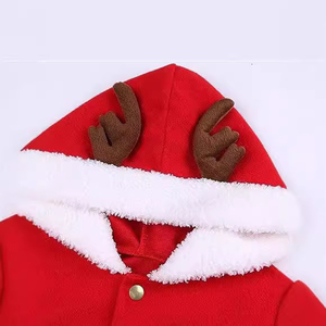 Vestido de abrigo polar de Feliz Navidad personalizado para niñas con traje y falda fiesta Cosplay Santa Claus Elk traje de Navidad para niños - Product Image 3