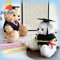 Boneka Beruang Wisuda Premium Berkualitas Tinggi dengan Logo Kustom, Boneka Teddy Beruang Isi Lembut Tersedia untuk Suvenir Mahasiswa