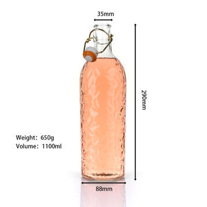 Botella de bebida suave con tapa abatible, botella de cerveza con patrón de papel de frotamiento, productos baratos, 1000ml, venta al por mayor - Product Image 5