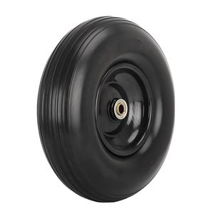 Nouveau 13 pouces 4.00-<span class=keywords><strong>6</strong></span> roue libre plate pneus de voiture de jardin PU fomed roue brouette pneu solide - Product Image 5