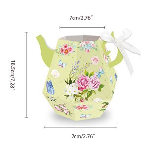 Cajas de flores para fiesta de té KZ119, jarrón de tetera, Decoración de mesa para té Floral, fiesta de cumpleaños temática, Baby Shower, suministros de boda - Product Image 2