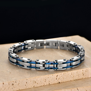 Fashion Hip Hop Stainless Steel Bracelet Vintage Wrist Chain Jewelry For <b>Men</b> Wholesale - Product Image 2