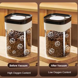 Récipient à café en verre borosilicate de haute qualité, hermétique, avec pompe à vide, pour conserver l'air et garder les feuilles de thé fraîches - Product Image 4