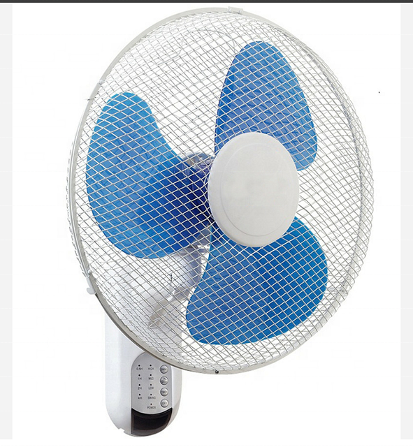 Wall Mounted Electric Plastic Air Cooling Fan 16'' Digital Remote Control 3-Speed Settings Timer Function Oscillating Energy