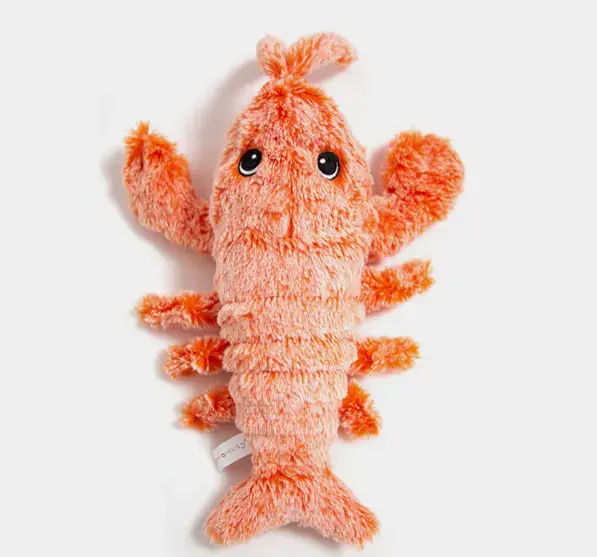 Creative Cute Lobster Plush Electric Jumping Shrimp Cat Bite-resistant Catnip Toy