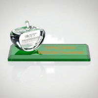 Noble personnalisé cristal optique clair bureau Apple sport cadeau d'affaires personnalisé Logo Apple trophée Plaque de récompense