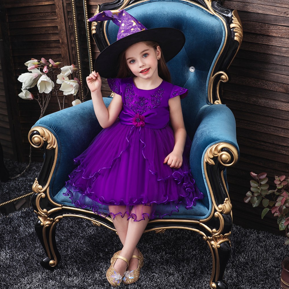 фиолетовые цветы девушка шафера платье 2 платье мода девушка смокинг детский ролевой костюм 8 лет