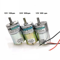 Moteur à engrenages CC 25/33/37 9V/12V/24V avec encodeur pour la mesure de vitesse, accessoire pour robots intelligents et véhicules, modèle 001 Chine