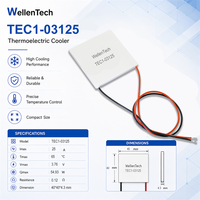 Systèmes de refroidissement liquide TEC TEC1-03125 40x40x4,3 mm 3,76 V 54,93 W pour le contrôle thermique des distributeurs d'eau