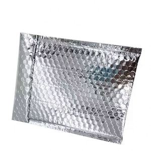 Enveloppe à bulles en aluminium argenté imprimable, enveloppe cadeau express épaisse et imperméable, sac à bulles pour envoi postal - Product Image 1