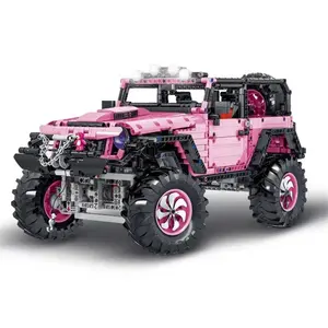Mork 022010-1 Creative Car Series technic 1:8 Off-road Pink Vehicle 2452pcs Building Blocks Bricks Model Kits Gifts