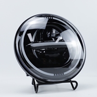 Phare LED à anneau halo de 7 pouces, durée de vie longue, ampoules Hi-lo de 5,75 pouces, phare de moto, phares C Ree pour Harley