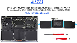 Batería de repuesto para ordenador portátil A1708 A1713 para Apple <span class=keywords><strong>MacBook</strong></span> A2171 A2159 A2289 A2338 <span class=keywords><strong>Pro</strong></span> de <span class=keywords><strong>13</strong></span> pulgadas, finales de 2016, mediados de 2017, mediados de 2019, <span class=keywords><strong>2020</strong></span> - Product Image 4