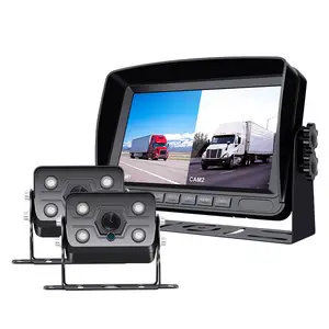 Fabrika fiyat OEM ODM araç kablolu 7 inç geri kamera kiti ile kamera ve uzatma kablosu seti için kamyon