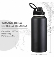 Botol Termos Stainless Steel VANOW 32 Oz Vakum Terisolasi Untuk Perjalanan Bebas BPA
